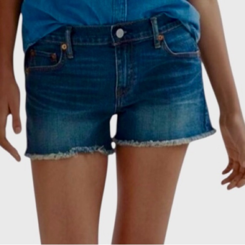 Gap High rise Jean short 4” Raw hem Dark Wash Women’s 28 (6) Summer basic Casual